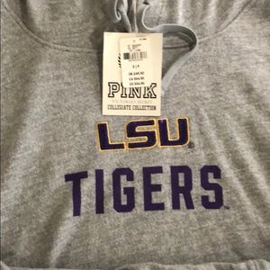 LSU crop top hoodie